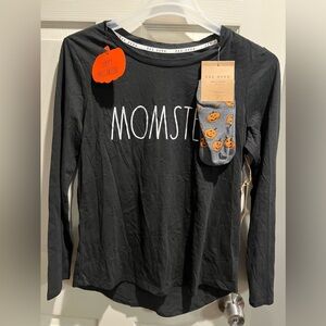 NWT Rae Dun Momster Long Sleeve Shirt and Socks Set Small